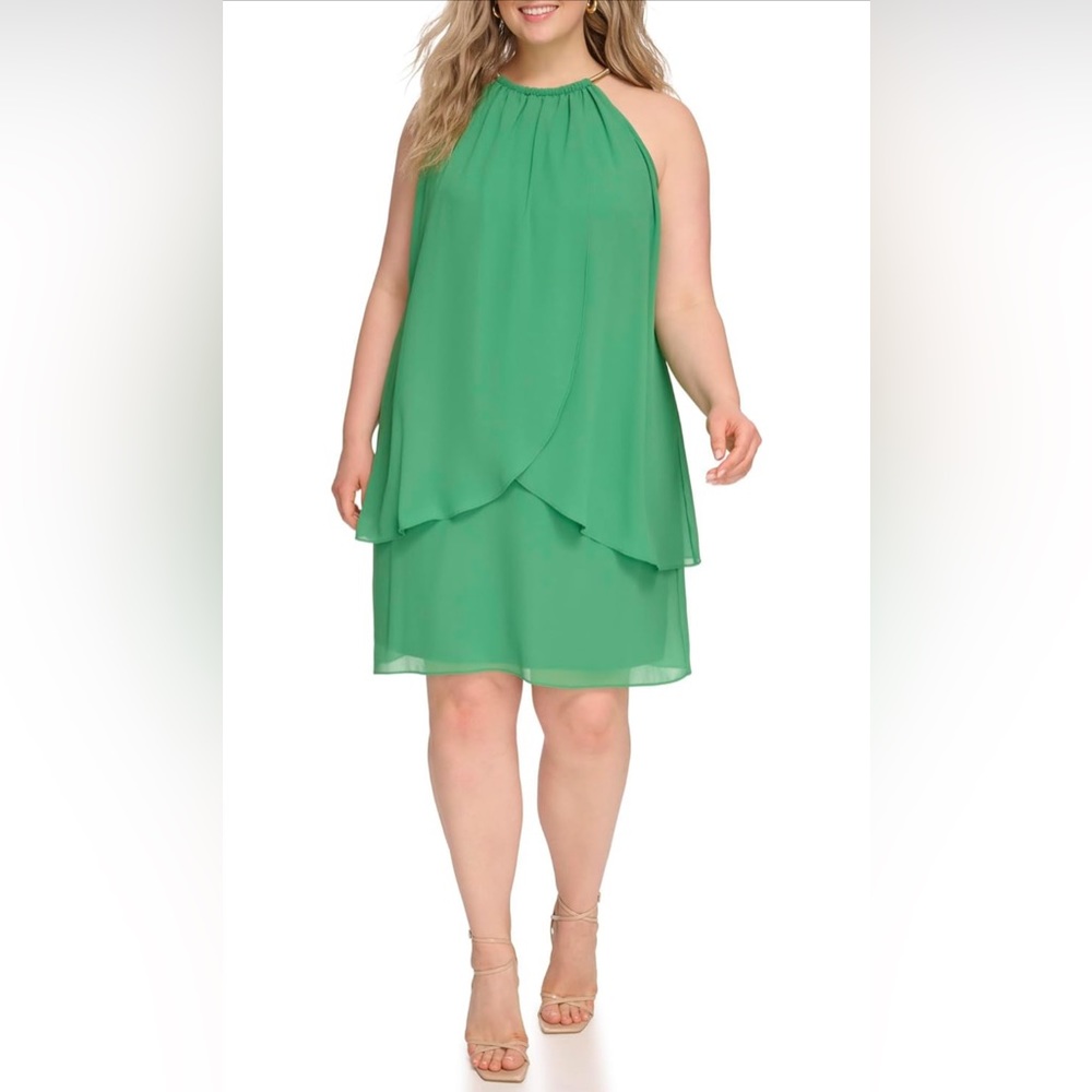 Elegant Green Halter Dress